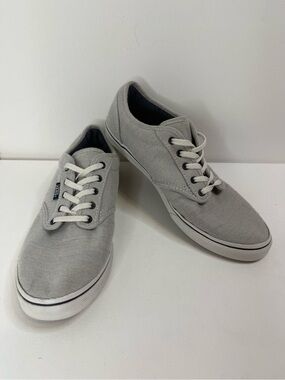 Vans Gray Canvas Lace-Up Sneakers Woman’s 8.5